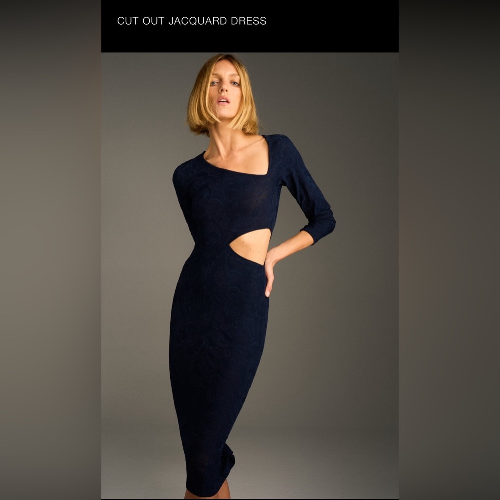 Cut out Jacquard Midi